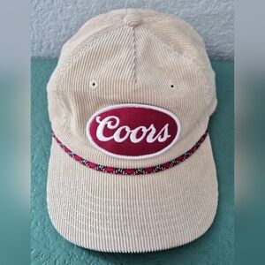 Coors Banquet Corduroy Snapback Hat Cream Adjustable Official Licensed 2024